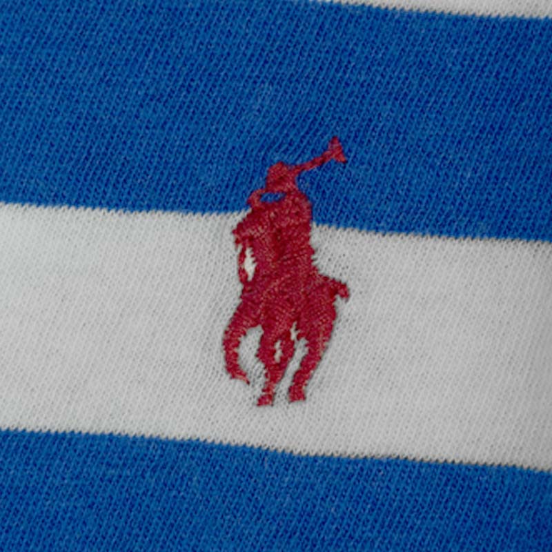 Ralph Lauren Polo Cotton Jersey Crewneck T-Shirt Blue & White Women's