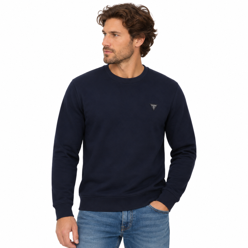 Guess Dane Tech Stretch Delicate Men's Sweatshirt Navy Blue