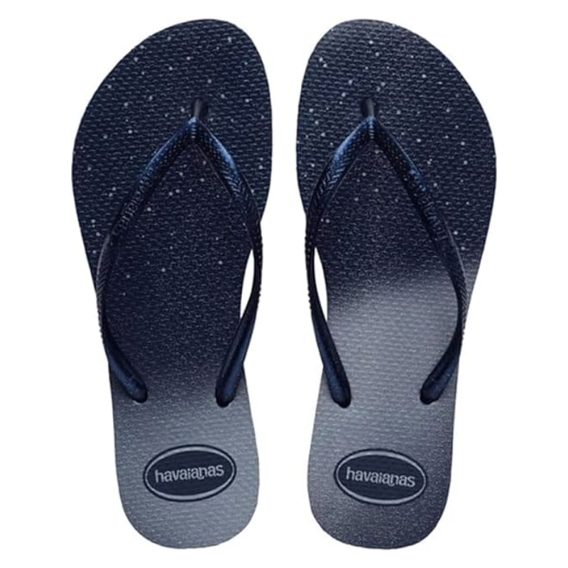 Havaianas Slim Gloss Marine Blue Flip Flops