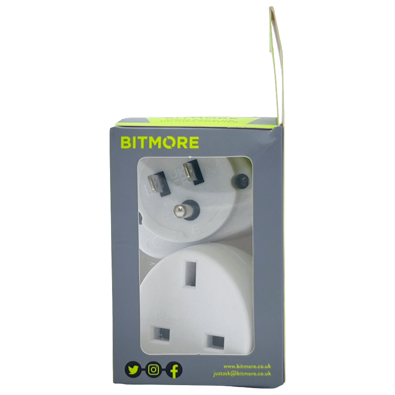 Bitmore Twin Pack UK/USA Plug Adaptor