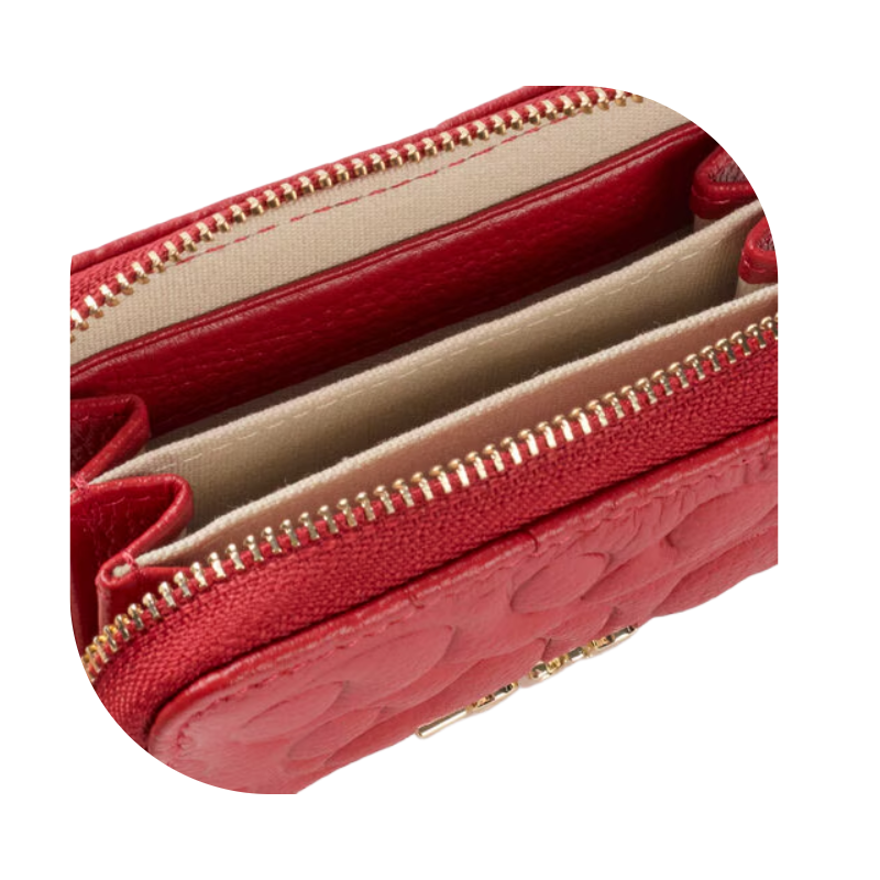 Tous Greta Leather Coin Purse Red
