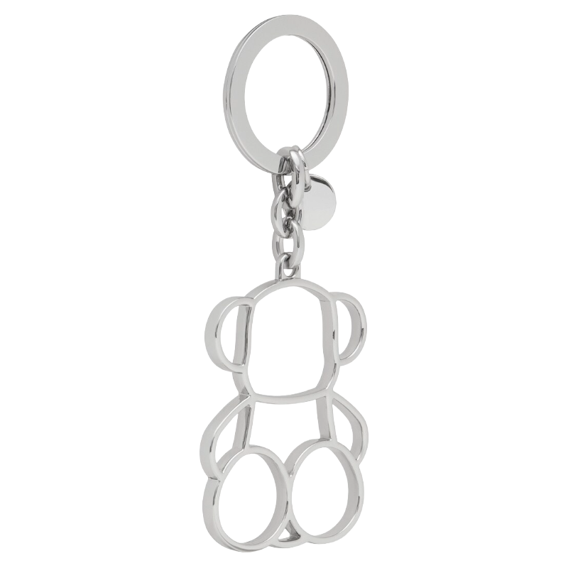 Tous Silver Bold Bear Silhouette Keychain
