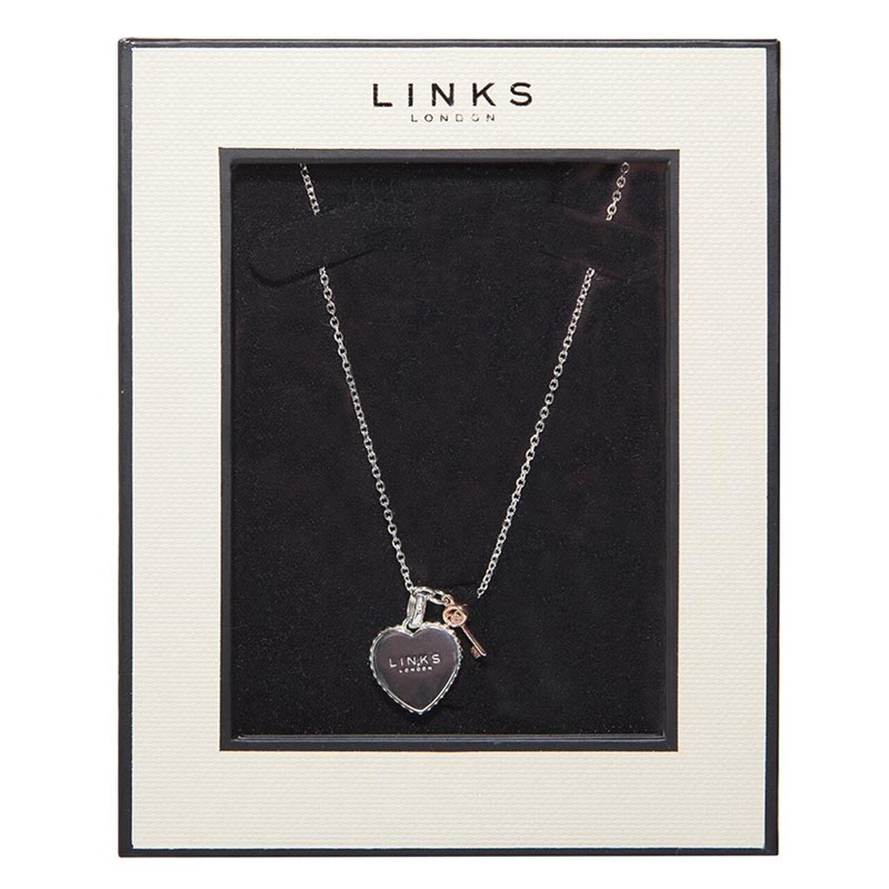 Links of London Sterling Silver Heart Key Necklace