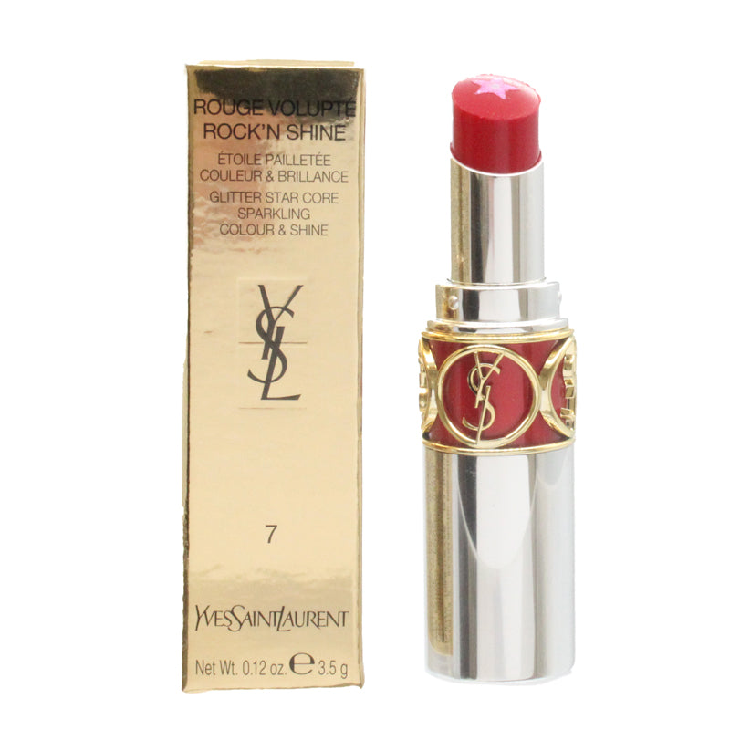 YSL Rouge Volupte Rock'N Shine Lipstick 7 Red Show