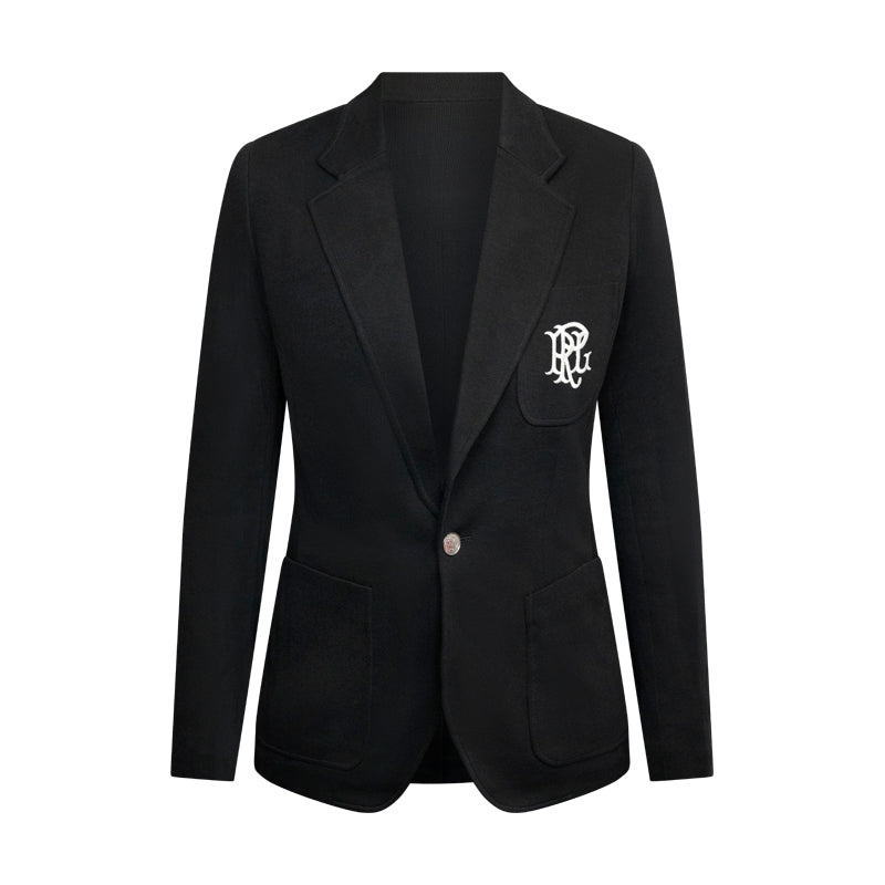 Ralph Lauren Black Polo Jacquard Blazer Women