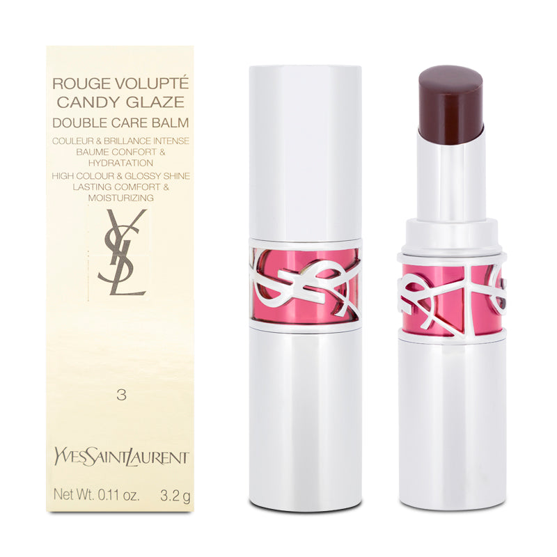YSL Rouge Volupté Candy Glaze Lipstick 3 Cacao No Boundary