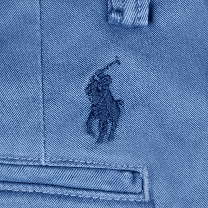 Ralph Lauren Polo Stretch Slim Fit Men's Washed Chino Trousers Blue