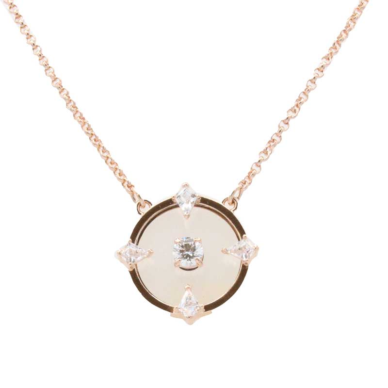 Swarovski North Rose Gold Crystal Glass Necklace Shop Now