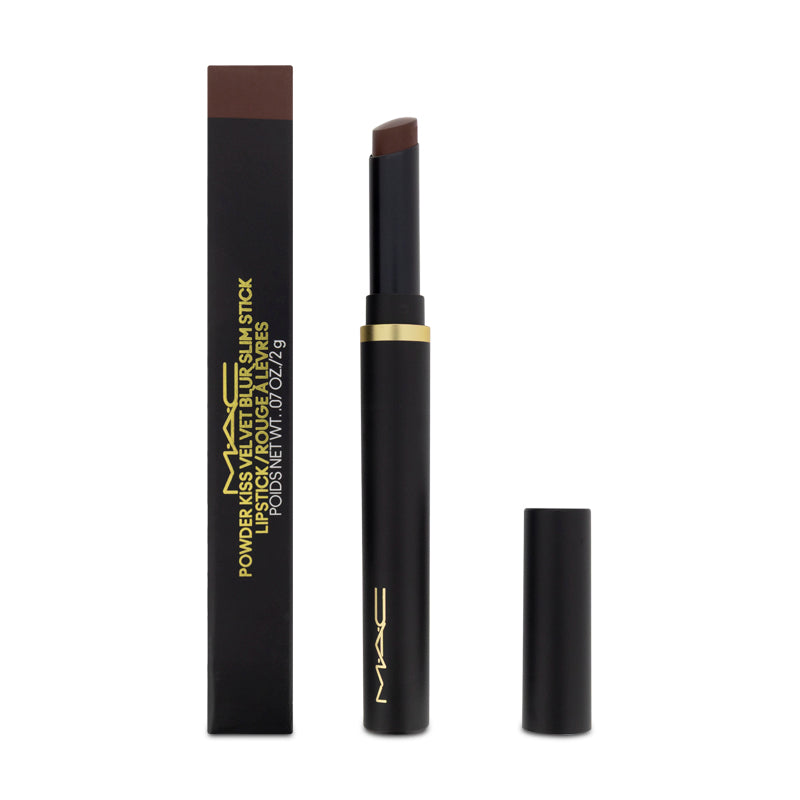 MAC Powder Kiss Velvet Blur Slim Stick Lipstick 879 Love Clove Brown