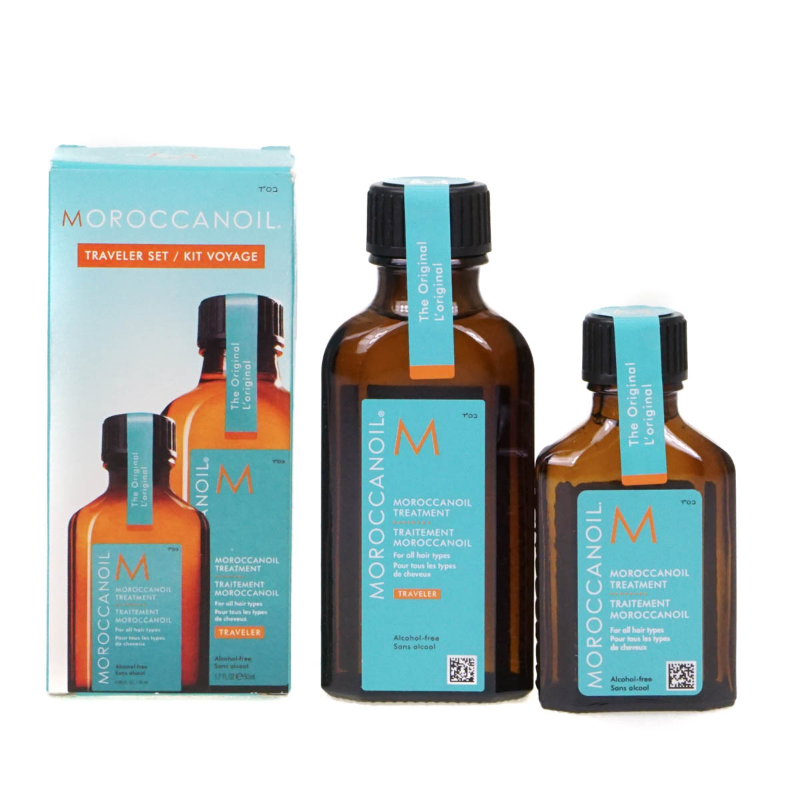 Moroccanoil 50ml & 25ml Hair Oil Haircare Set (Blemished Box)