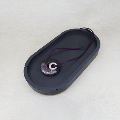 Antica Murrina Purple Glass Eclipse Necklace CO592A05