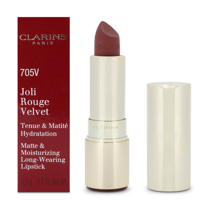 Clarins Joli Rouge Velvet Pink Lipstick 705V Soft Berry
