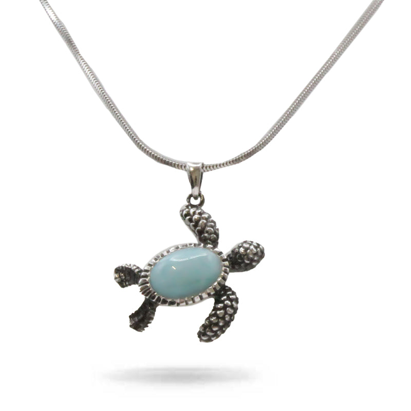 Discount Larimar Turtle Pendant