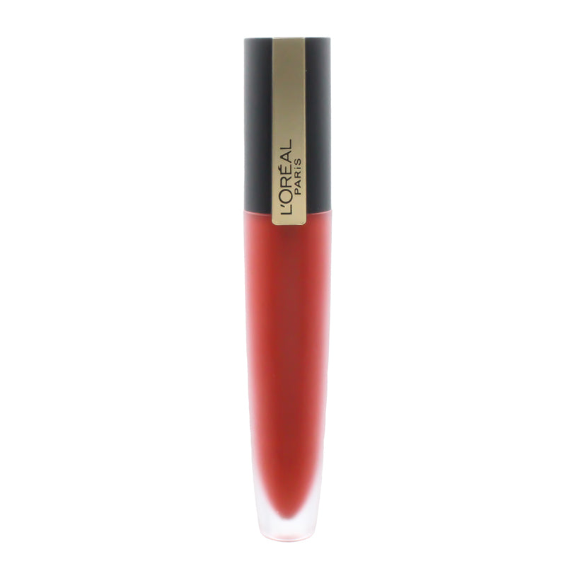 L'Oreal Rouge Signature Matte Liquid Lipstick 115 I Am Worth It Red