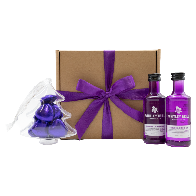 Whitley Neill Rhubarb & Ginger Gin 5cLl & Chocolate Gift Set