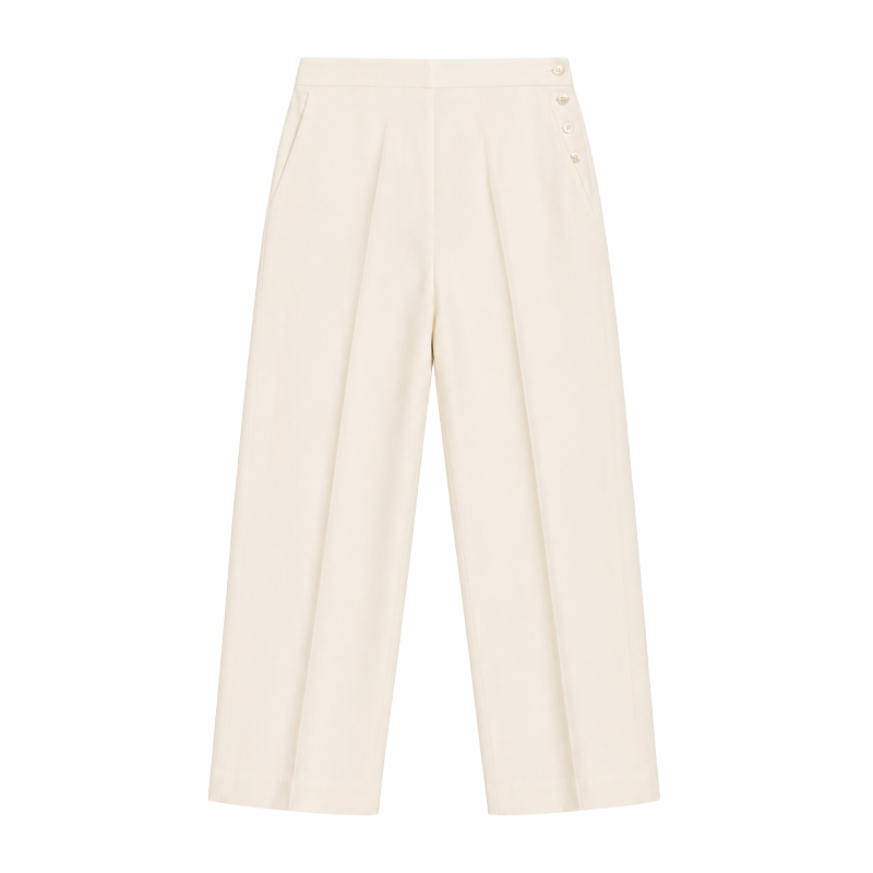 Ralph Lauren Polo Linen Ladies Trousers White Women's