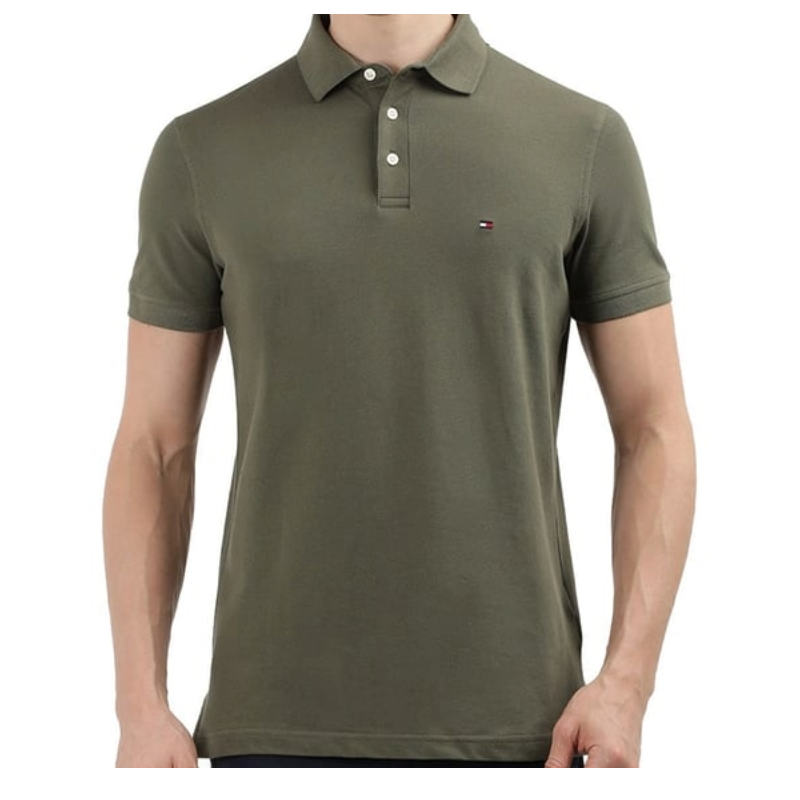 Tommy Hilfiger Men's Slim Fit Polo Shirt Army Green Extra Large