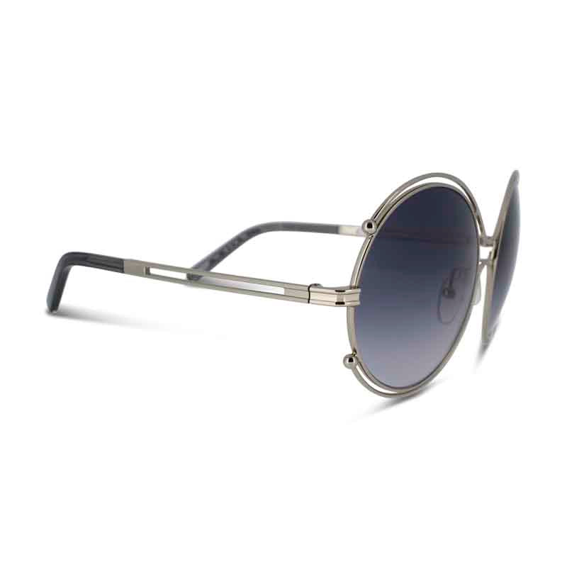 Chloe Gold Round Blue Lens Sunglasses CE122S 744 (No Case)
