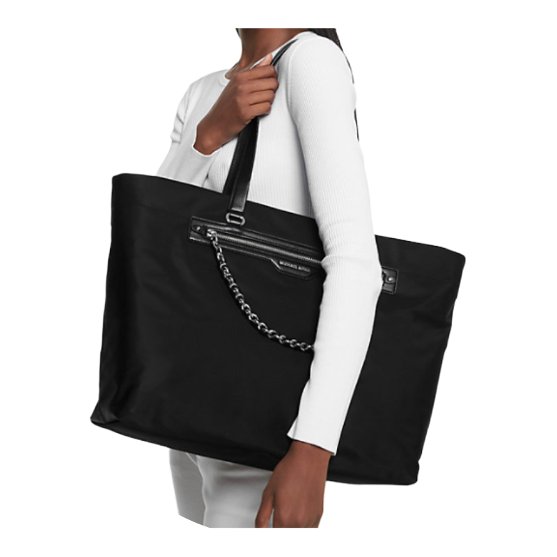 Michael Kors Jet Set Travel Extra Large Recycled Nylon Tote Bag Black