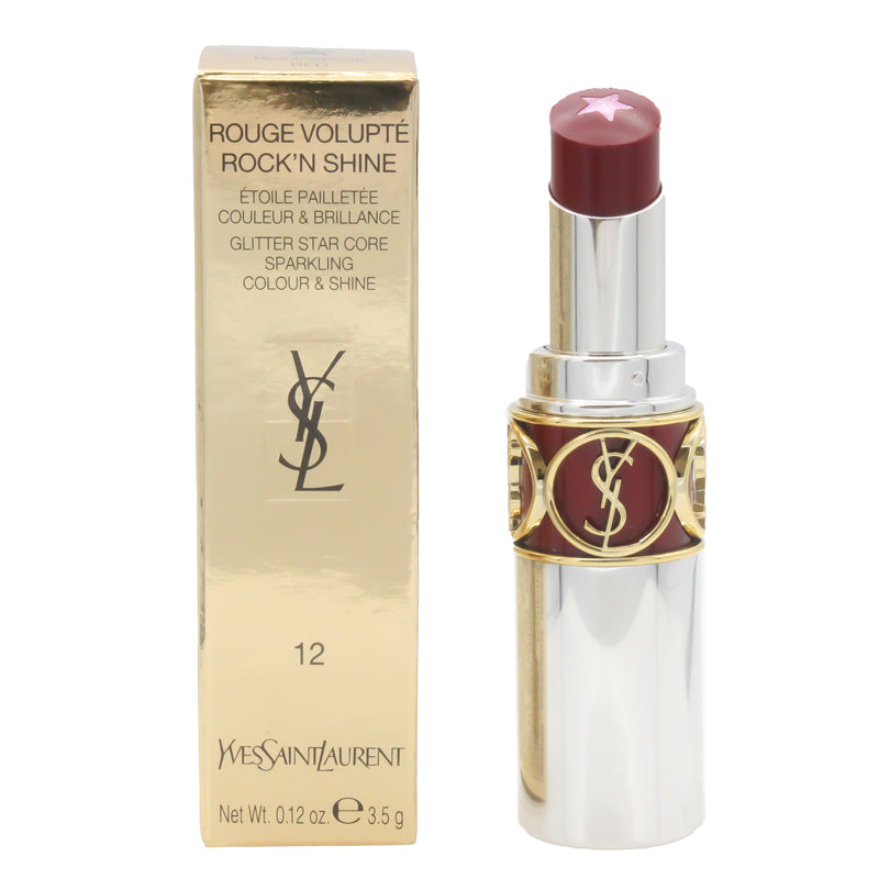 YSL Rouge Volupte Rock N Shine Red Lipstick 12 Rockstage Red