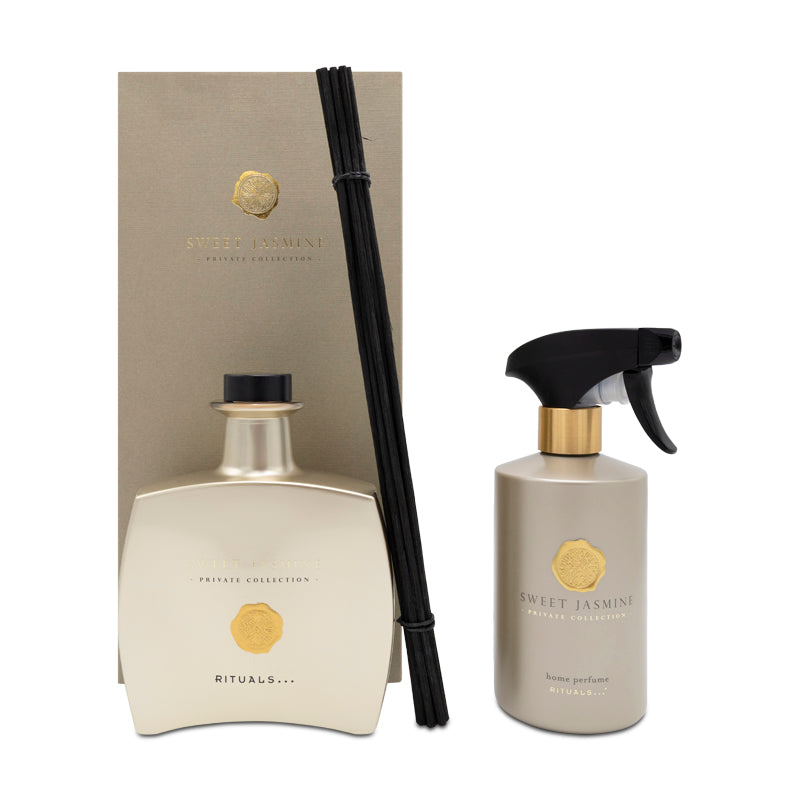 Rituals Sweet Jasmine Private Collection Luxurious Fragrance Sticks 450ml & Home Spray Set