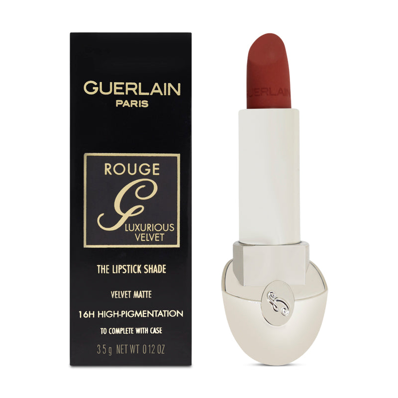 Guerlain Rouge G The Lipstick Shade Velvet Metal No.214 Exotic Red