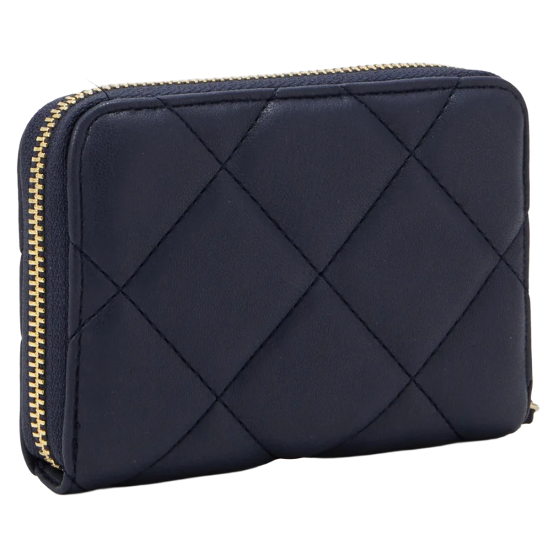 Mario Valentino Ocarina Quilted Wallet Medium Blue Women's