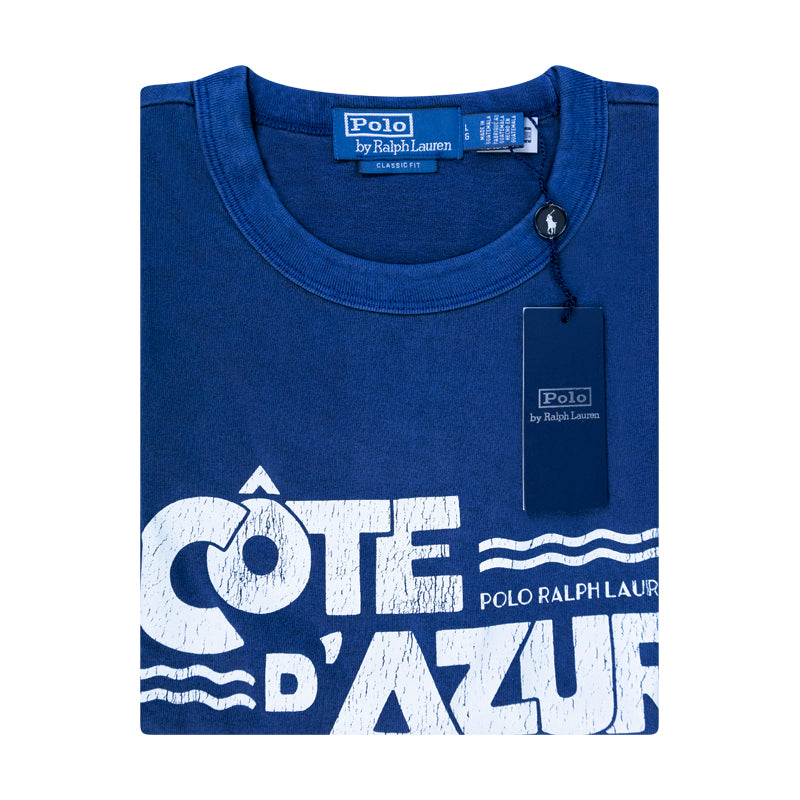 Ralph Lauren Classic Fit Cote D'Azur Cotton T-Shirt Blue Men's