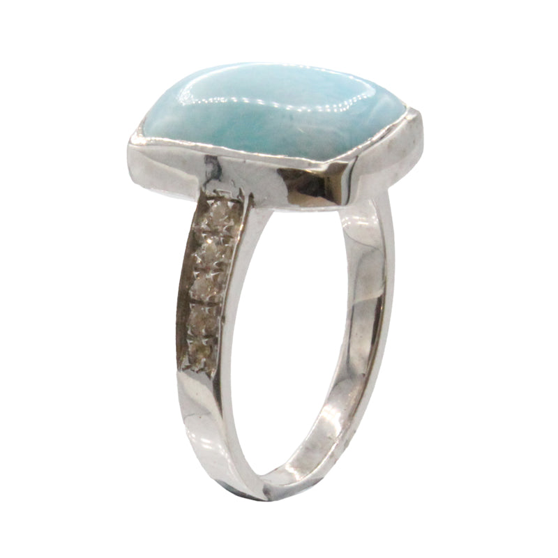 Marahlago Maris Larimar Stone Sterling Silver Ring Size 7