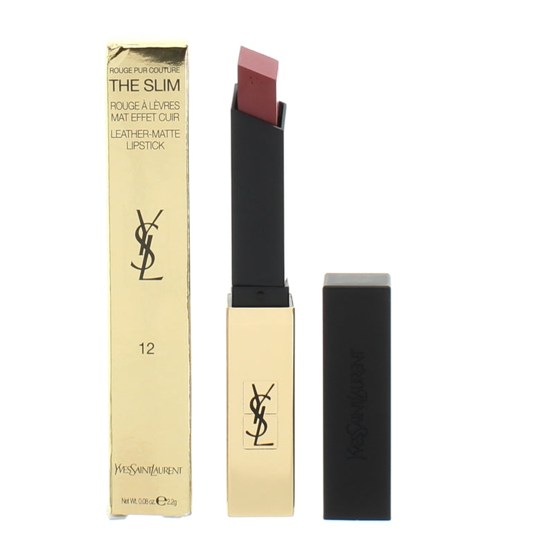 YSL The Slim Leather Matte Nude Lipstick 12 Nu Incongru