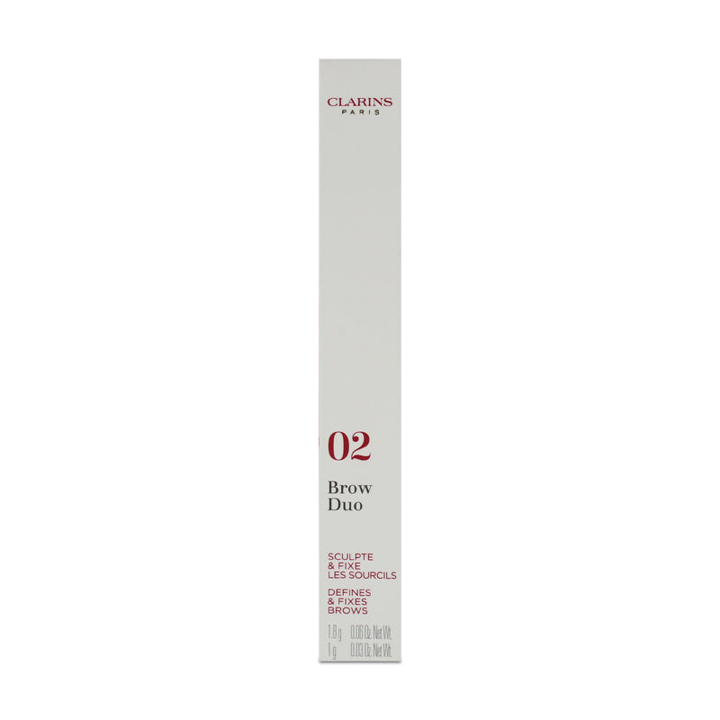 Clarins Brow 02 Auburn Duo Defines & Fixes Brow 1.8g