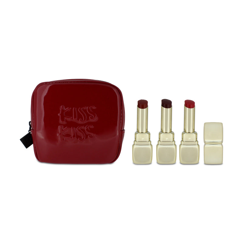 Guerlain KissKiss Shine Bloom Lipstick Trio Gift Set 3 x 3.2g