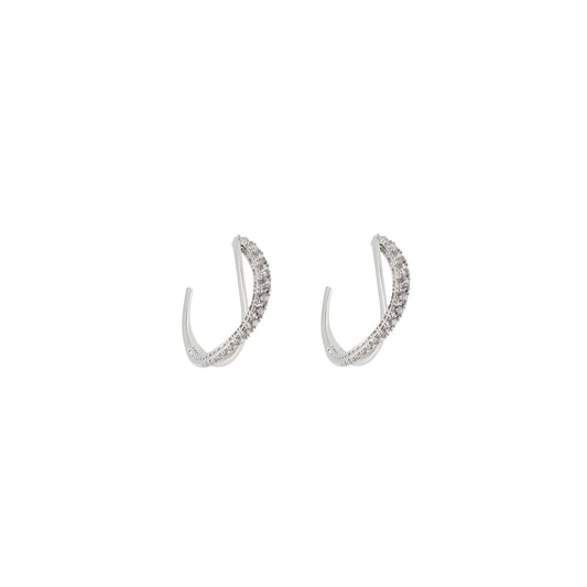Swarovski Twist White Hoop Earrings 5563908