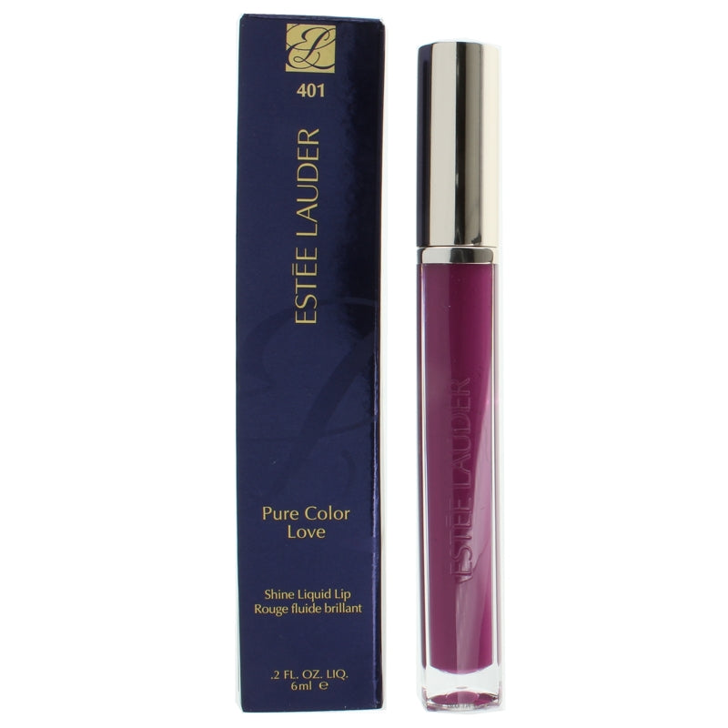 Estee Lauder Pure Colour Love Shine Purple Liquid Lipstick 401 Grape Addiction