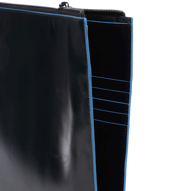 Piquadro Blue Tablet Bag Cow Leather 13 inch