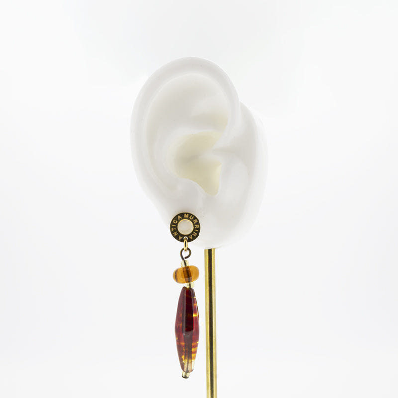 Antica Murrina Arcadi Red Glass Earrings OR268A10