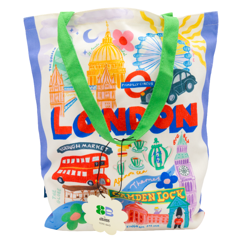 London Tote Shopper Bag Cotton By Eleanor Bowmer