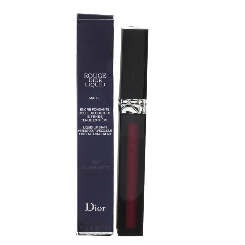 Dior Rouge Matte Red Liquid Lipstick Stain 797 Savage Matte