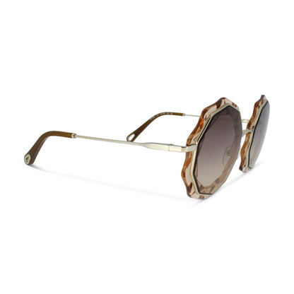 Chloe Full Rim Nylon Frame Women’s Oval Shaped Sunglasses CE160S 724