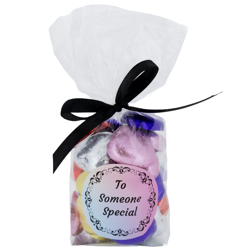 Milk Chocolate Hearts X30 In Gift Bag With Personalised Message