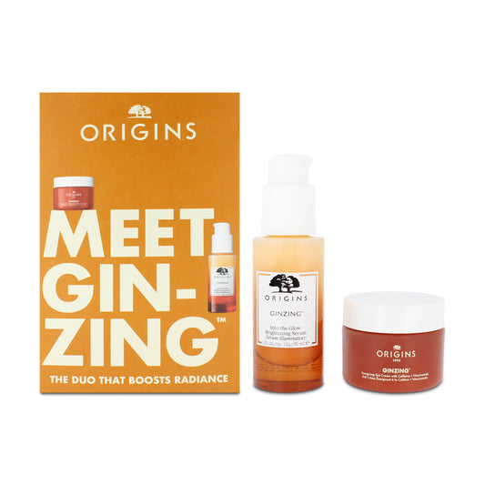 Origins Ginzing Brightening Serum 30ml & Ginzing Gel Cream 30ml Set
