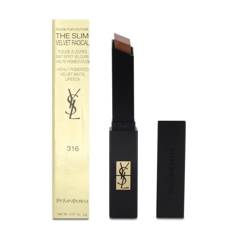 YSL The Slim Velvet Radical Lipstick 316 Vibe in Amber