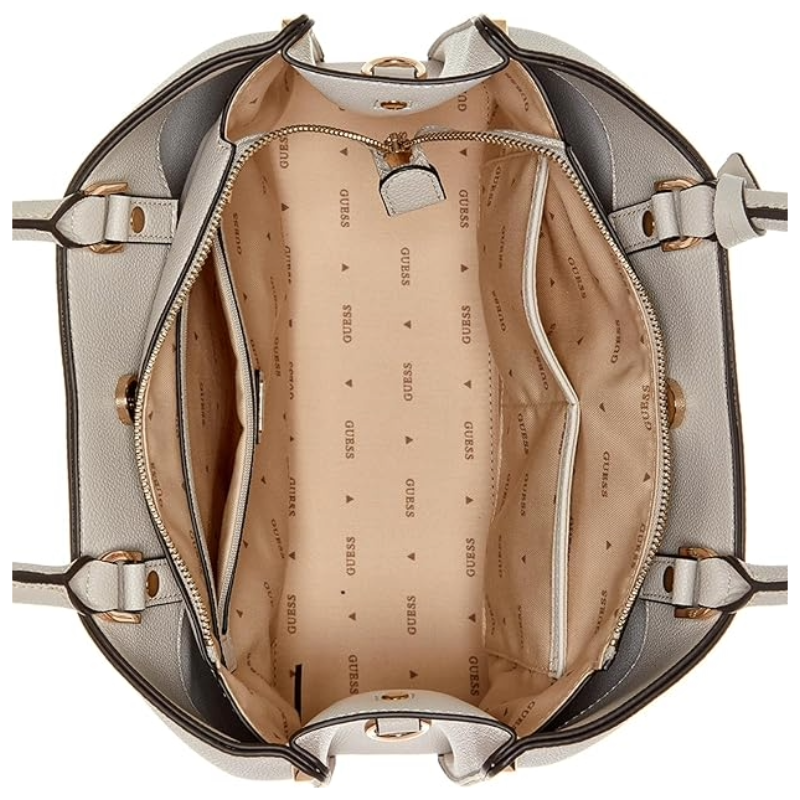 Guess Meridian Girlfriend Satchel Bag Ivory