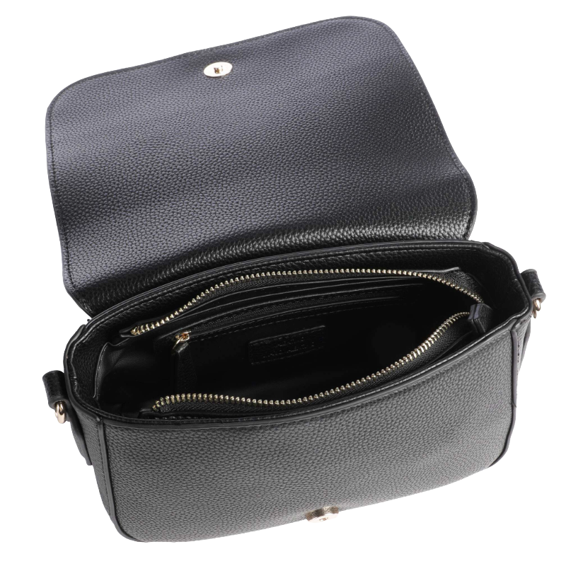 Mario Valentino Womens Brixton Crossbody Bag Black VBS7LX07
