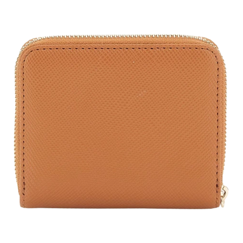 Guess Laurel II Women's Small Zip Around Purse Light Cognac Brown