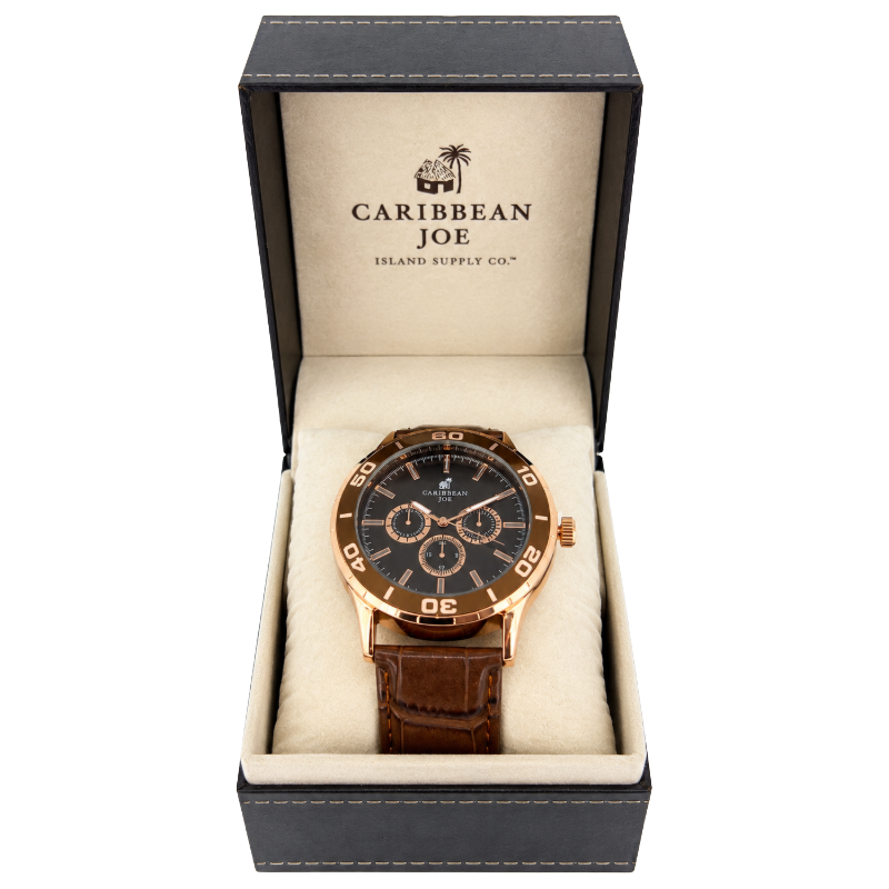 Caribbean Joe Quartz Brown Dial Men's Watch CJ7031RGBN