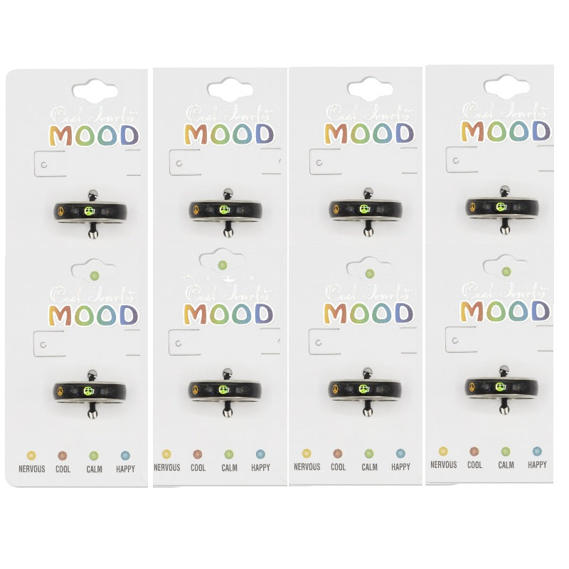 Peace Sign Colour Changing Mood Ring By Cool Jewels - Job Lot (104 Rings)