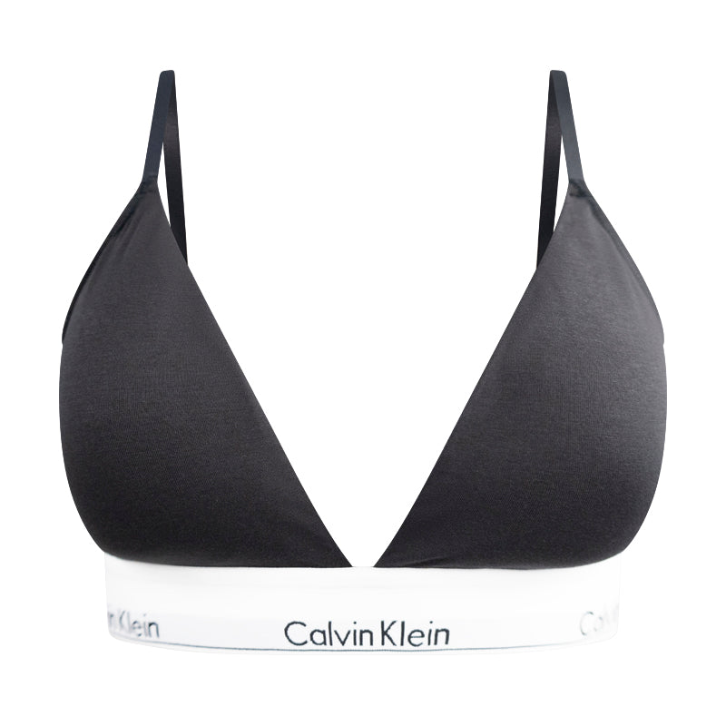 Calvin Klein 1996 Modern Cotton LL Triangle Bra Black Womens