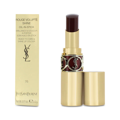 YSL Rouge Volupte Shine Oil-In-Stick Lipstick 76 Red In The Dark