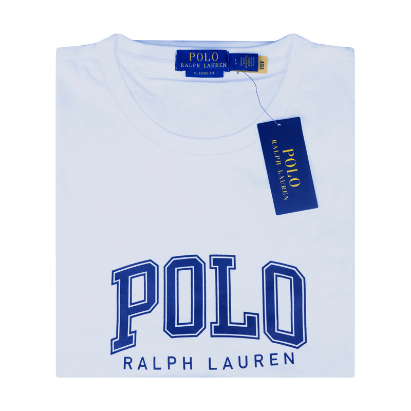 Ralph Lauren Classic Fit Logo Jersey White T-Shirt Men's